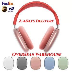 VS Stock voor AirPods Max Bluetooth Earbuds Hoofdtelefoonaccessoires Transparante TPU Solid Siliconen Waterdichte beschermhoes AirPod Maxs Headset Cover Case