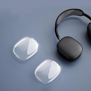 Pour Airpods Max Coussins d'écouteurs Accessoires Silicone solide Haute personnalisé Étanche Protection en plastique Casque Étui de voyage Différentes couleurs