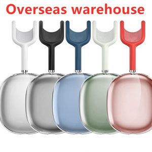 Voor Airpods Max Headset Accessoires Oortelefoon Transparante TPU-schaal Stevige siliconen waterdichte beschermhoes AirPods Maxs Hoofdtelefoonhoesjes