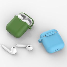 Voor AirPods Pro 2 Air Pods 3 oortelefoons Airpod Bluetooth -hoofdtelefoonaccessoires Solid Silicone Leuke beschermhoezen Apple draadloze oplaadkast Schokbestendig 2e Case