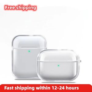 Voor Airpods pro 2 airpod 3 Oortelefoon airpod Bluetooth Hoofdtelefoon Accessoires transparante tective Cover Apple Draadloze Oplaaddoos Schokbestendige Hoesje