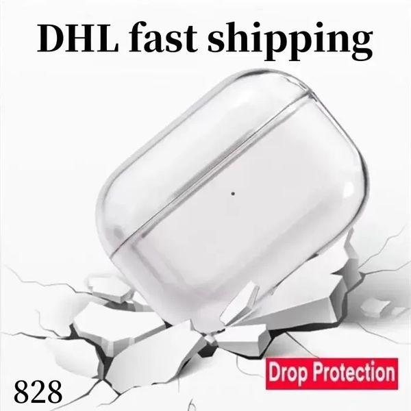 Para AirPods Pro 2 AirPod Pro Accesorios de auriculares Sólido Solid Solid Solid Protective Protective Aurphone Cape de carga inalámbrica Cajas de choque 828D