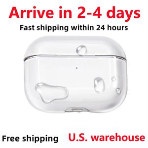 VS Stock voor AirPods Pro 2 Generation 3e 2Gen AirPods Max oortelefoonaccessoires AirPods Pro Transparant Cases Oortelefoonbedekking Draadloze laad AirPods Pros Cases Cases