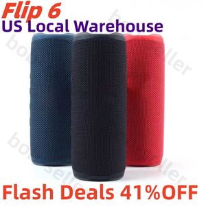 FLIP 6 Haut-parleur Bluetooth sans fil Mini portable IPX7 FLIP6 Haut-parleurs portables étanches Extérieur stéréo Basse Musique Piste Carte TF indépendante 5 Entrepôt local