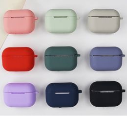 Voor Airpods Pro / 3e Generation Cases Protector Siliconen Dikte 1.5mm en Anti-Drop Full Protection Earpods Case met metalen gesp