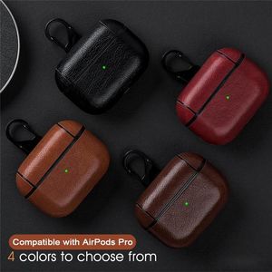 Pour airpods pro étuis pour écouteurs PU cuir concepteur housse de protection Apple Air Pods 2 3 1 Fundas boîte de charge sans fil Bluetooth mainsent airpod cas