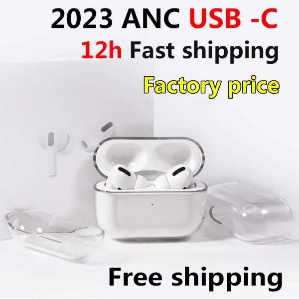 Pour AirPods USB-C Accessoires de casque Case Protecter Case AirPod 3 Écouteurs Bluetooth Transparent PC Hard Shell Clear Couvercle de protection