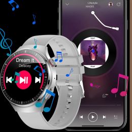 Pour Android iOS Smart Watch Men AMOLED 466 * 466 Écran AMOLED Afficher toujours le temps Bluetooth Call Watch 4 Pro Aploreproof Smartwatch