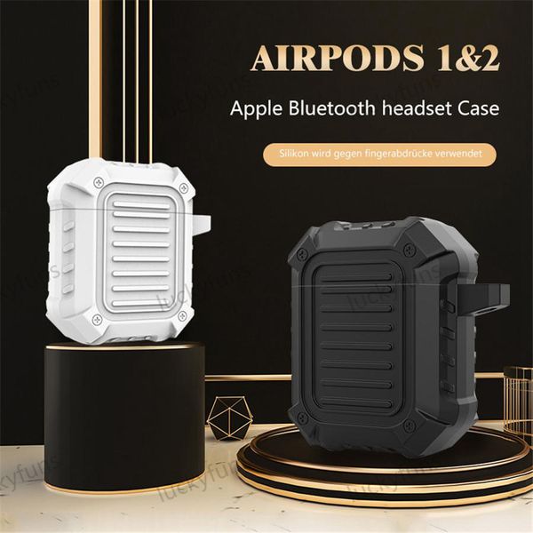 Para los casos de Apple AirPods, protector de AirPod Cover EarPod Case Drop Drop con Withith Keychain Portable Polvo a prueba de polvo
