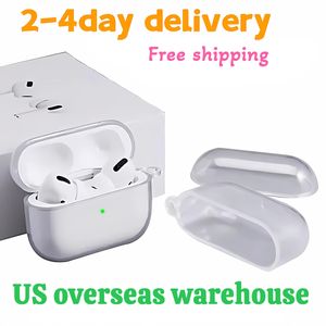 Voor Apple Airpods Pro 2 airpod 3 pro's Hoofdtelefoonaccessoires TPU transparant siliconen beschermend oortelefoonhoesje Draadloos opladen Schokbestendig hoesje