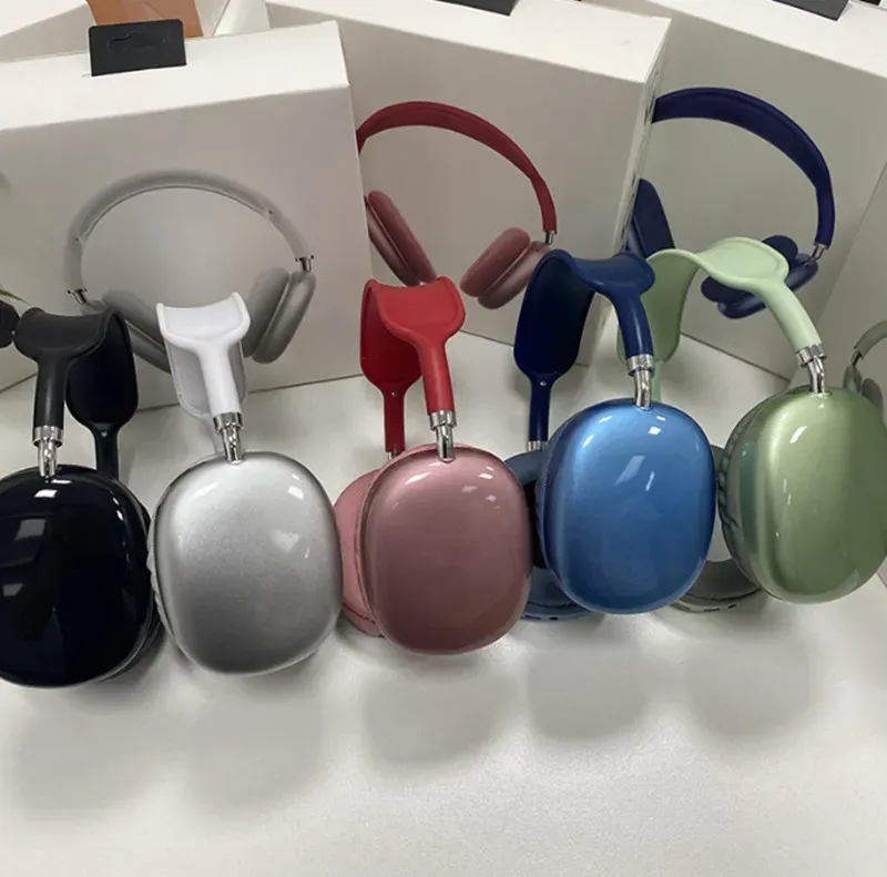 För Apple-hörlurar P9 Pro Max Wireless Over-Ear Bluetooth Justerbara hörlurar Aktiv brusavbrott Hifi Stereo öronsnäckor