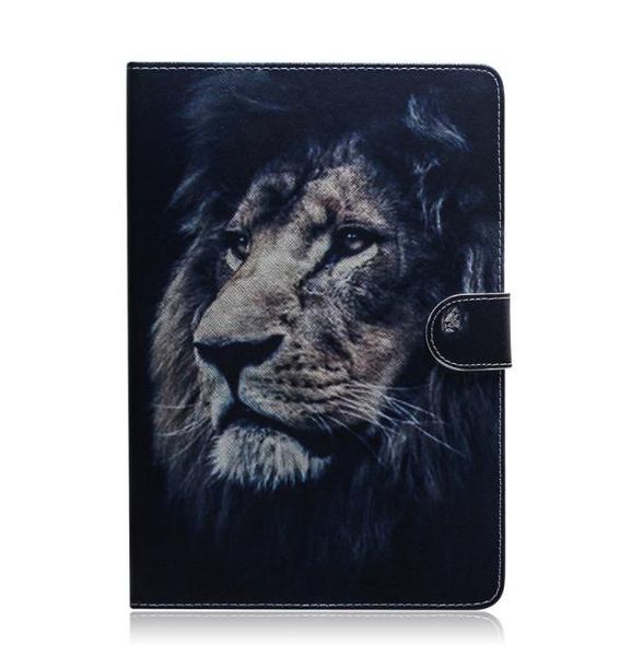 Para Apple iPad Pro 11 pulgadas Funda para tableta Funda con tapa Soporte Cartera de cuero Dibujo coloreado Tigre León Búho Flor5374286