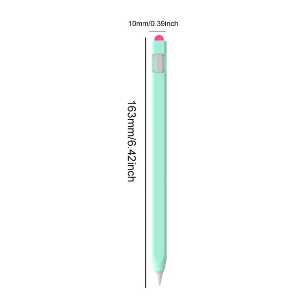 Para Apple Pencil 2 Case protector Silicona anti scratch protector suave soporte de agarre de lápiz de caída de caída de caída cubierta de cubierta de la cubierta del brillo