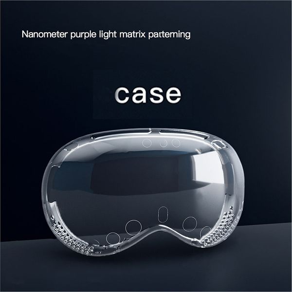 Pour Apple Vision Pro, étui de protection transparent en TPU pour lunettes de jeu intelligentes VR, étui de protection en silicone, prévention des rayures et des collisions