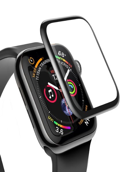 Protecteur d'écran pour Apple Watch 3D, en verre trempé à colle complète, anti-rayures, 42mm 38mm 40mm 44mm, pour iWatch série 1 2 344511587