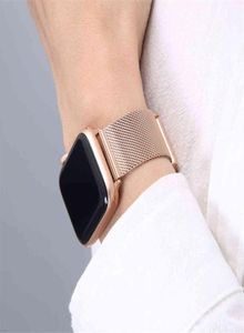 Pour Apple Watch Band 7 6 SE 40mm 44mm Iwatch 5 Bracelet en acier inoxydable pour Applewatch 42mm 38 mm Iwatch 3 STRAPE DE POURRIEUR MILANES Y116932497