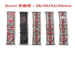 Voor Apple Watch Band nieuwste designer Watch Bands 38mm 42 mm 40mm 44 mm Iwatch -serie 2345 Polstandleren riemen vervanging High 9447655