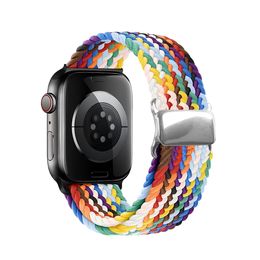 Voor Apple Watch gevlochten dubbele oor magnetische sporter horloge riem iWatch Watch Loop nylon riem