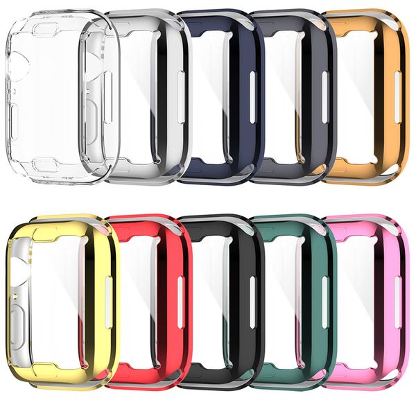 Para Apple Watch Case TPU Cubierta Ultra delgada IWATCH 7 Cases Cubiertas Cubiertas transparentes 41mm 45 mm Protector anti-rasguños a prueba de golpes