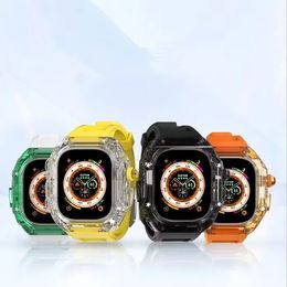 Voor Apple Watch IWatch Ultra 1 2 -serie 9 49mm scherm Silicagel Fashion Watch Case Multifunction Smart Watches Protective Case