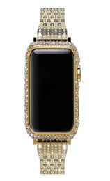 para Apple Watch Case de cristal Diamond Case de reemplazo de la banda de bisel Serie 5 4 3 2 1 38 mm 40 mm 44 mm 42 mm9453340