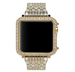 Para la banda de reloj de lujo de Apple Watch 4 con Case Strap Crystal Diamond Watch Cover8553135