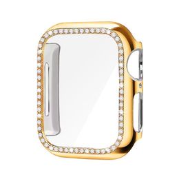 Pour Apple Watch Series 6 5 4 SE 3 2 1 Case Bling Crystal Diamonds PC Housse de protection pour pare-chocs pour Iwatch 38mm 40mm 42mm 44mm Haute Qualité