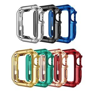 Voor Apple Watch Series 7 6 5 4 3 2 Touch Armor TPU Bescherm Case Schokbestendig Bumper Cover Iwatch 41mm 42mm 44mm 45mm