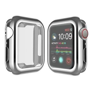 pour Apple Watch Series 7 Cases Plaqué Soft TPU Couverture de protection globale 45mm 41mm