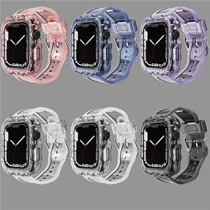 Voor Apple Watch Series 8 7 6 5 4 3 SE TPU Armor Protective Case Band Riem Cover Iwatch 45mm 40 mm