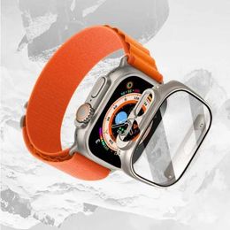 Pour Apple Watch série 8 iWatch 8 montre intelligente 45 mm Marine bracelet bracelet montres housse de protection étuis sangles couverture