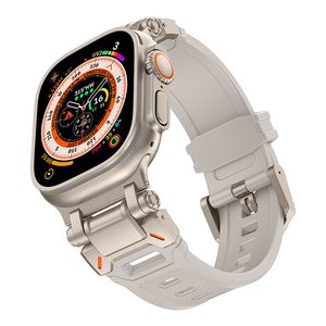 Pour la sangle Apple Watch Iwatch Ultra2 en acier inoxydable en titane + sangle TPU S987SE 42 45 49 mm