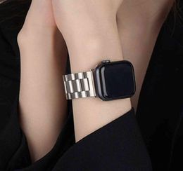 Para Apple Watch Strap Acero inoxidable 38 mm 42 mm 44 mm 44 mm 45 mm Series 7 6 SE 54321 Stainles de metal de la serie de bandas Watch Y13611515