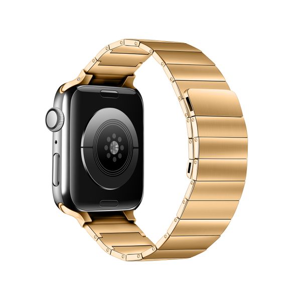 Pour Apple Watch Straps Bracelets de montre magnétiques en métal de luxe en acier inoxydable compatibles avec iwatch 7 6 5 4 SE 38/40/41mm 42/44/45mm