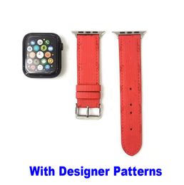 Voor Apple Watch Banden vervanging dames heren horlogebanden mode l designer lederen band armbandstrepen horlogeband iwatch band 41 mm 45 42 38 40 44mm iwatch 2 3 4 5 6 7