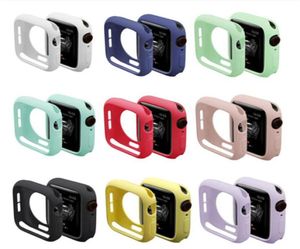 voor Apple Watch TPU Case band Siliconen cover iWatch Serie 4 3 2 1 Volledige Bescherming kleurrijke Gevallen 42mm 38mm 40mm 44mm6039603