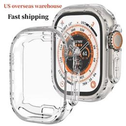 Étui de protection transparente pour la montre Ultra 8 série 49 mm 45 mm 1,99 pouce écran mixte Couleur de mode Silicagel Watch Watch with Multifonction Smart Watchs Case