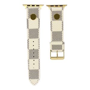 Voor Apple Watchbands Watch Riembanden Lederen riemen Watchband top mode polsbandstrepen Band 38 mm 41 mm 42 mm 44 mm 45 mm