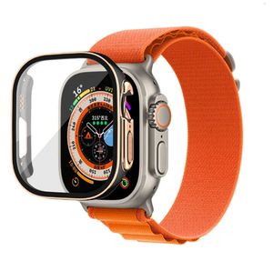 Voor Applle Watch Ultra 8 -serie smartwatch pods Bekijk 45 mm mariene polsbandriem horloges beschermende cover cases banden