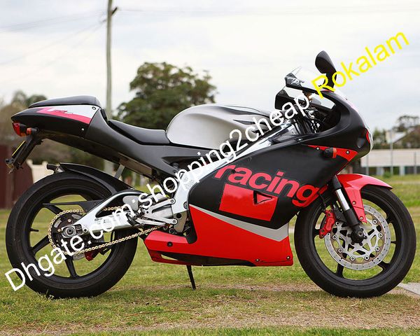 Para Aprilia RS125 RS 125 ABS Racing motocicleta plata Rojo Negro 2001 2002 2003 2004 2005 01 02 03 04 05 Kit de carenados