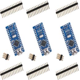 Pour Arduino Nano V3 0 ATMEGA328P NANO BOARD CH340 compatible avec Arduino Nano V3 0 Micro Controller Board Module pour Arduino 3PCS278G