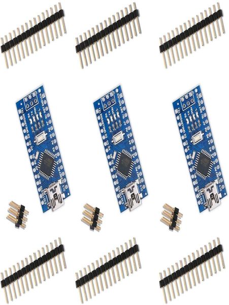 Pour Arduino Nano V30 ATMEGA328P Nano Board CH340 compatible avec Arduino Nano V30 Micro Controller Board Module pour Arduino 3PCS5777622