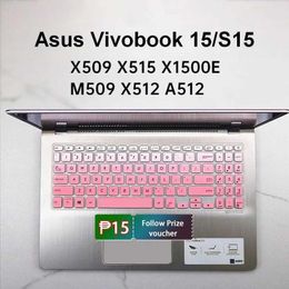 Voor Asus Toetsenbord Cover VivoBook 15 S15 X509J X515M X515E M509DA M515DA X509M X512J X509 X512F X512UF Siliconen Zacht Ultrathin1 56Laptop Toetsenbord
