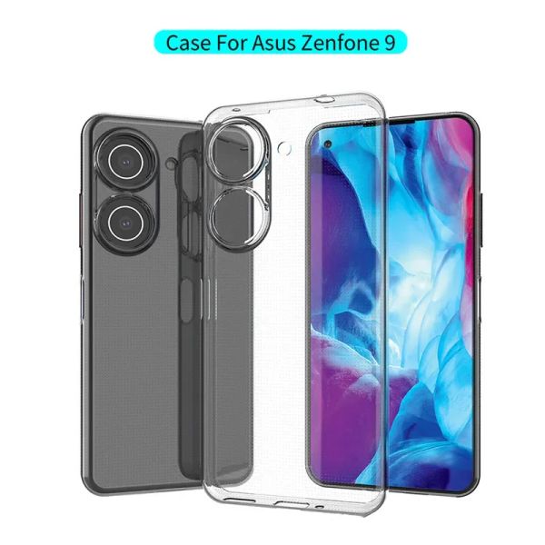 Para Asus Zenfone 9 10 Case Slim Soft TPU Transaprent Case Clear Telep para ASUS ZENFOne9 ZenFone10 5G Cubierta