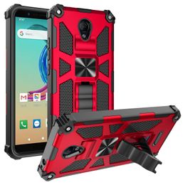 Para ATT Fusion Z / Motivate Case Anillo giratorio Soporte magnético para automóvil TPU suave para Boost Celero 5G Plus Cubierta para teléfono móvil