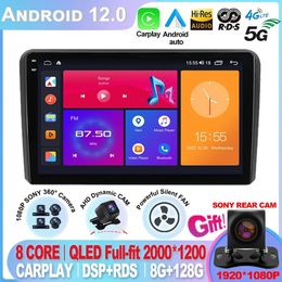 Voor Audi A3 8P RS3 Sportback 2003-2013 Car-Play Android 12 Radio Mobil Pemutar Video Multimedia Untuk Navigasi GPS Stereo Audio-4