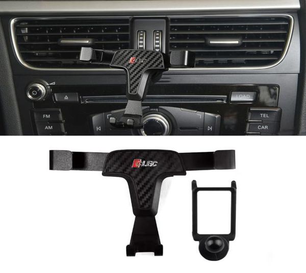 Pour Audi A4 A5 S4 S5 B8 20092016 Auto Car Smart Cell Phone Téléphone Hands Air Air Venture Cradle Mount Stand Accessoire pour iPhone Google4582331