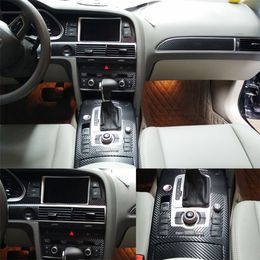 Autocollants de voiture auto-adhésifs en vinyle, en Fiber de carbone 3D 5D, accessoires de style de voiture, pour Audi A6 C6 2005 – 2011, 262W