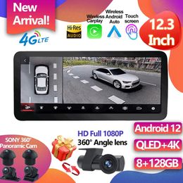 Pour Audi A6 C6 A7 2012-2018 12.3 "Android 12 Système Autoradio Multimédia WIFI 4G SIM 1920*720 8 Core 8 + 128 Go RAM GPS Navi Stéréo-4