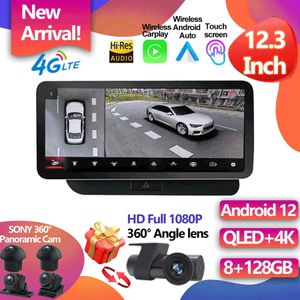 Pour Audi Q5 2009 - 2017 12.3 Pouces 1920*720P CARPLAY Auto Android 12 Autoradio Stéréo Pantalla Lecteur Multimédia GPS Navigation-2